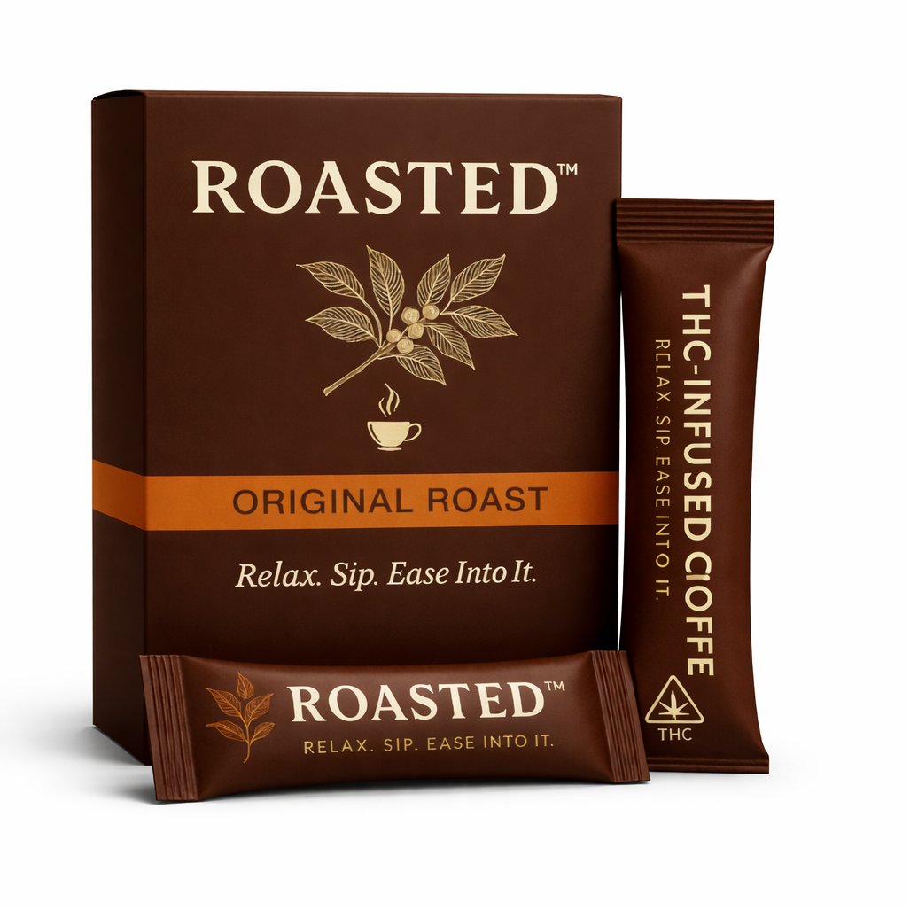 ROASTED Original Roast carton with a single-serve sachet